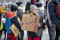 #fridaysforfuture-Demo von Schülern in Stockholm am 1. Februar 2019 Foto: Joel Alvarez/Imago/Zuma Press