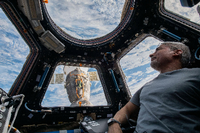 US-Astronaut Mark Vande Hei im Februar 2022 an Bord der ISS. Foto: imago