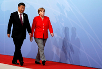Chinas Staatschef Xi und Kanzlerin Merkel im Juli 2017. Foto: REUTERS