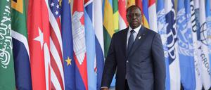 Der senegalische Präsident Macky Sall beim G20-Gipfel in Bali. Er hat derzeit den rotierenden Vorsitz der Afrikanischen Union inne.