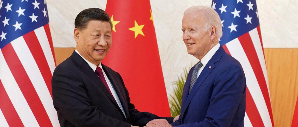 Teil Partner, teils Gegner: US-Präsident Joe Biden und Chinas Staatsoberhaupt beim G20-Gipfel in Bali 2022. 