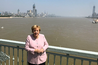 Kanzlerin Angela Merkel besuchte im September 2019 auch Wuhan, wo einige Wochen später das neue Corona-Virus aus Foto: REUTERS