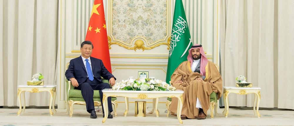 Treffen in Riad: Der saudische Kronprinz Mohammed bin Salman und Chinas Partei- und Staatschef Xi Jinping.