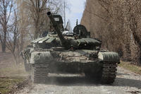 Ein russischer T-72-Panzer, erbeutet von ukrainischen Truppen Foto: Reuters/Serhii Nuzhnenko
