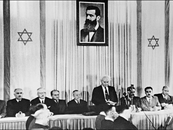Der Tag. Am 14. Mai 1948 verkündete David Ben Gurion die Gründung des Staates Israel. 
