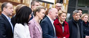 Die CDU und SPD-Spitze währen der vergangenen Sondierungsgespräche in Berlin.
