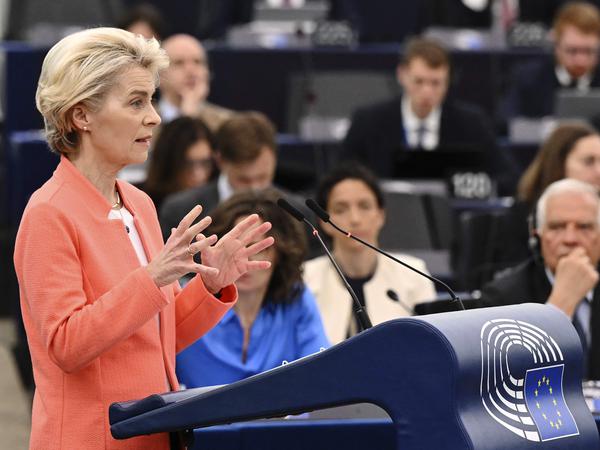 Kommissionspräsidentin Ursula von der Leyen im EU-Parlament: Eine gemeinsame europäische Strategie zur Türkei fehlt bisher.