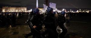 Polizei bei den Protesten in Frankreich.