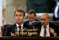 FRankreich Führung is not amused: Präsident Emmanuel Macron und Verteidigungsminister Jean-Yves Le Drian. Foto: AFP/Ludovic Marin