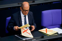 Hat Erinnerungslücken an die Warburg-Gespräche: Finanzminister Olaf Scholz (SPD). Foto: AFP