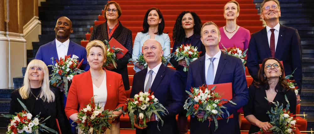 Sie wollen Berlin regieren: Am Donnerstag wurden die neuen Senatorinnen und Senatoren ernannt und vereidigt. 