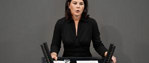 Außenministerin Annalena Baerbock (Grüne) im Bundestag.
