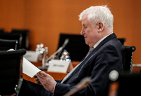 Innenminister Horst Seehofer (CSU) am Mittwoch vergangener Woche in der Sitzung des Bundeskabinetts. Foto: Odd Andersen/Reuters
