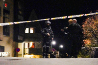 Polizeiermittler an einem Tatort in Kongsberg Foto: dpa/AP/Torstein Bøe/NTB