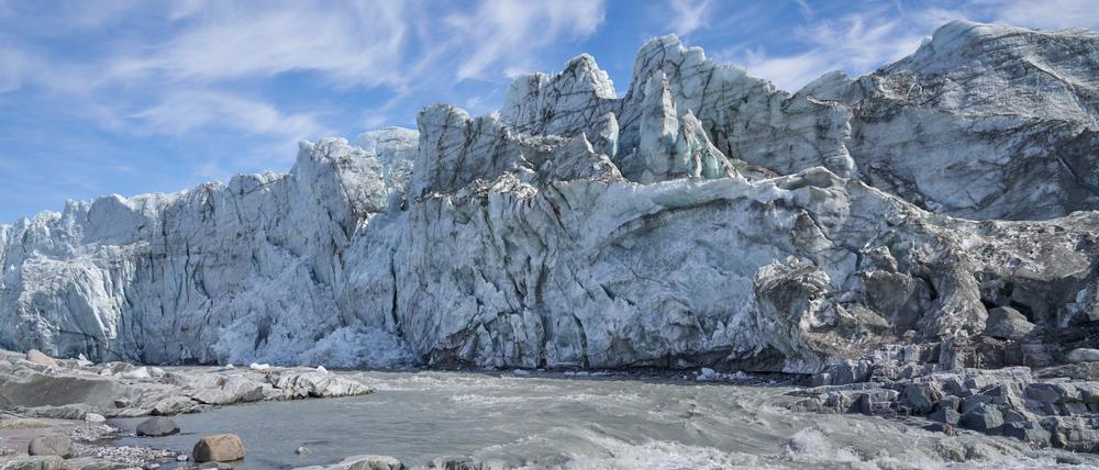 Die Kalbungsfront des Russell-Gletschers, Kangerlussuaq in Grönland.