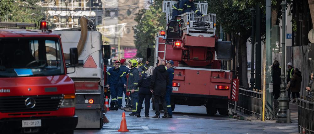 Feuerwehreinsatz nach einer Explosion in Athen.
