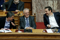 Die gute wirtschaftliche Entwicklung fördert die Stimmung auf der griechischen Regierungsbank. Foto: Reuters