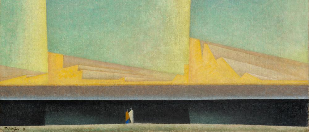 Lyonel Feiningers Gemälde „Wolken überm Meer I“ stammt von 1923 und wird für 800.000 Euro angeboten. 