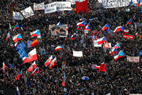 Großkundgebung in Prag gegen die Regierung von Ministerpräsident Babis im November Petr David Josek/AP/dpa