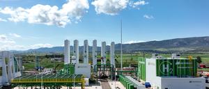 Pilotanlage des spanischen Stromerzeugers Iberdrola für sogenannten grünen Wasserstoff, der mit Sonnenstrom hergestellt wird, südlich von Madrid in Puertollano.
