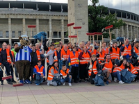 Hertha-Fans beim Aktionstag am Olympiastadion. Foto: Kathrin Zauter/Paritätischer Wohlfahrtsverband