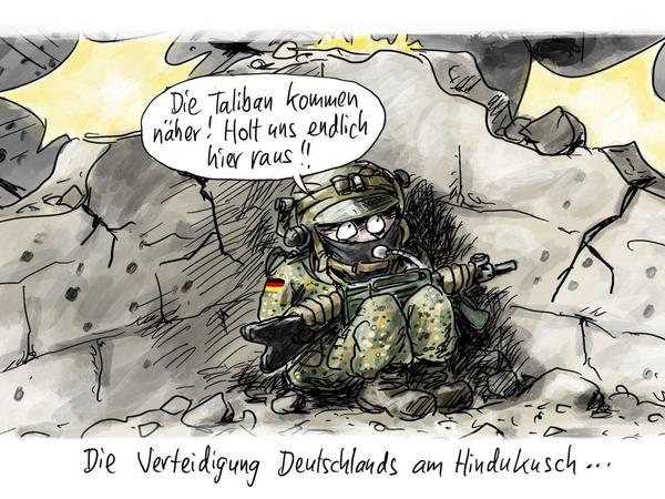Die Nato geht, die Talib sind immer noch da: Ein Kommentar von Tagesspiegel-Karikaturist Klaus Stuttmann.