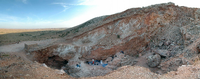 Die Fundstätte der 300000 Jahre alten Überreste von Homo sapiens am Djebel Irhoud in Marokko, etwa 55 Kilometer südöstlich der Küstenstadt Safi. Foto: Shannon McPherron, MPI EVA