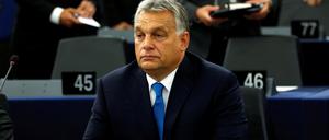 Viktor Orbán im Straßburger Plenum des Europaparlaments: Seine Erpressungsversuche bestimmen die EU-Politik.