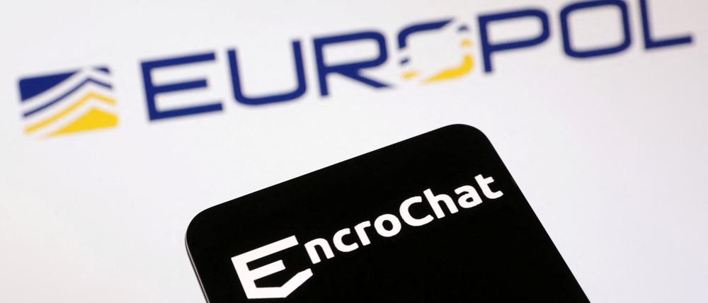 EncroChat and Europol logos are seen in this illustration taken, June 27, 2023. REUTERS/Dado Ruvic/Illustration