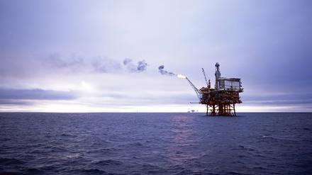 Ölplattform in der Nordsee.