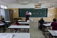 Unterricht an einer Schule in Gaza. Foto: imago
