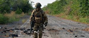 Ein Soldat der Söldner-Gruppe Wagner bei seinem Einsatz in der Region Donezk.