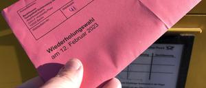 Wahlbrief für die Wiederholungswahl zum Abgeordnetenhaus von Berlin