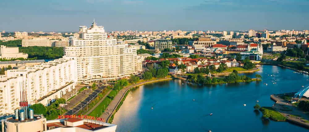 Minsk, die Hauptstadt von Belarus, am 2. Juni 2015