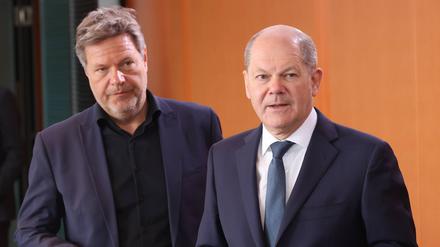 Bundeskanzler Olaf Scholz und Bundeswirtschaftsminister Robert Habeck (Archivbild)