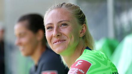 Wird Wolfsburgs Rebecka Blomqvist das Lächeln am Samstag vergehen? Einfach wird es sicherlich nicht gegen den FC Bayern.