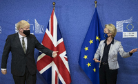 Ursula von der Leyen, Präsidentin der EU-Kommission, und der britische Premier Boris Johnson (am 9.12.2020 in Brüssel) Foto: dpa/PA Wire/Aaron Chown