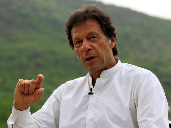 Imran Khan, Vorsitzender der politischen Partei Pakistan Tehreek-e-Insaf, in der Nähe von Islamabad, 2017.