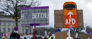 Demonstration gegen den Rechtsruck in Deutschland (Symbolbild).