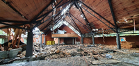 So sieht es im Innern der Kirche nach dem Feuer aus. Foto: Peters/Kirche