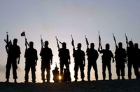 Kämpfer der Terrorgruppe "Islamischer Staat" (IS). Foto: imago