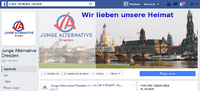Facebook-Auftritt der Jungen Alternative Dresden Screenshot: Matthias Meisner
