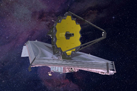 Die Computergrafik aus dem Jahr 2015 zeigt das "James Webb"-Teleskop. Foto: dpa/Northrop Grumman/Nasa