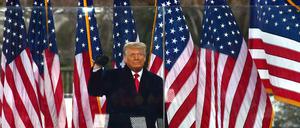 Der scheidende US-Präsident Donald Trump am 6. Januar 2020, kurz vor dem Sturm aufs Kapitol durch seine Anhänger.