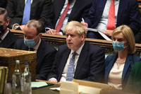 Boris Johnson muss seine neuen Coronamaßnahmen mit den Stimmen der Opposition durchbringen Foto: Leon Neal/Pool via REUTERS 