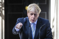 Der neue Premierminister Boris Johnson am Mittwoch bei seiner ersten Rede vor 10 Downing Street. Foto: imago images / ZUMA Press