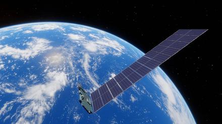July 26, 2022: Minsk, Minskiy district, Belarus - 19 january 2022: Starlink satellite, Starlink in Earth orbit, Elon Musk satellite 3d render. - ZUMAla2_ 20220726_zaa_la2_007 Copyright: xLaxNacionx 