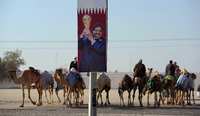 Stolz auf das Großereignis. 2022 soll in Katar die Fußball-WM stattfinden. Foto: imago/Ulmer