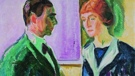 1913 malte Edvard Munch, „Käte und Hugo Perls“ im Atelier.