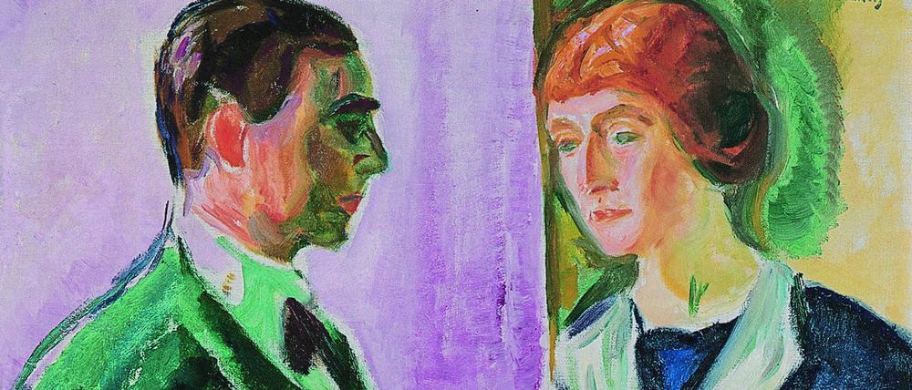 1913 malte Edvard Munch, „Käte und Hugo Perls“ im Atelier.